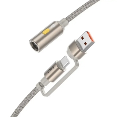 Кабель USB A / USB C к автомобилю Hoco 0,3 м UA38B золото