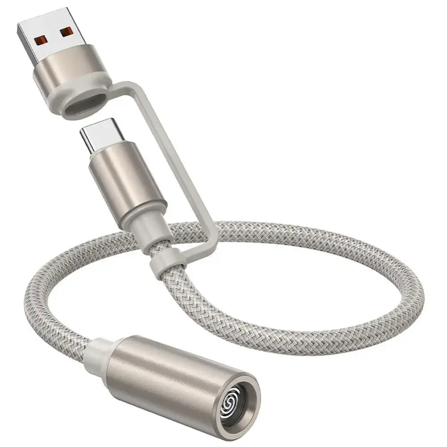 USB A / USB C kabelis cigarešu šķiltavas Hoco 0,3 m UA38B zelta – 2