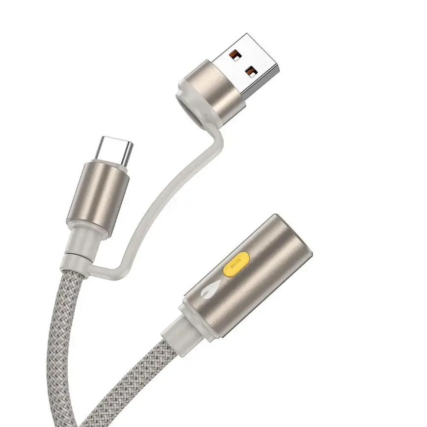 USB A / USB C kabelis cigarečių uždegikliui Hoco 0,3 m UA38B auksinis – 3