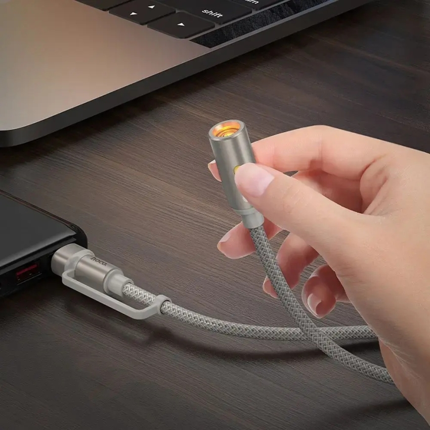 USB A / USB C kaabel sigaretisüütajale Hoco 0,3 m UA38B kuldne – 4