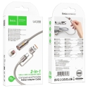 USB A / USB C kabelis cigarešu šķiltavas Hoco 0,3 m UA38B zelta