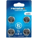 Coin Battery - Renata CR2016 3 V, 4 Pieces