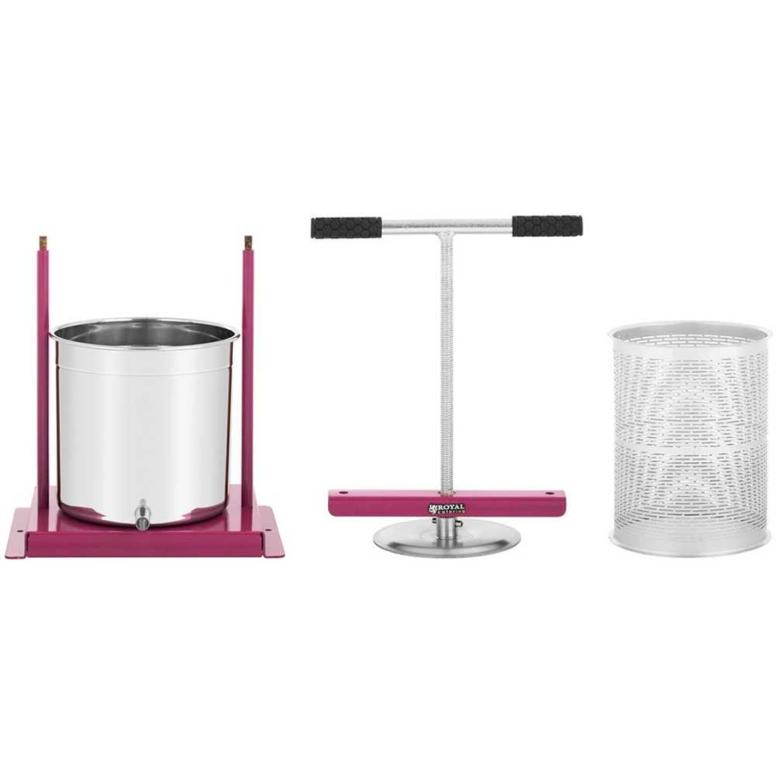 Royal Catering Hedelmämehumahtaja, Viinipuristin, 12 l + 5 pussit – 5