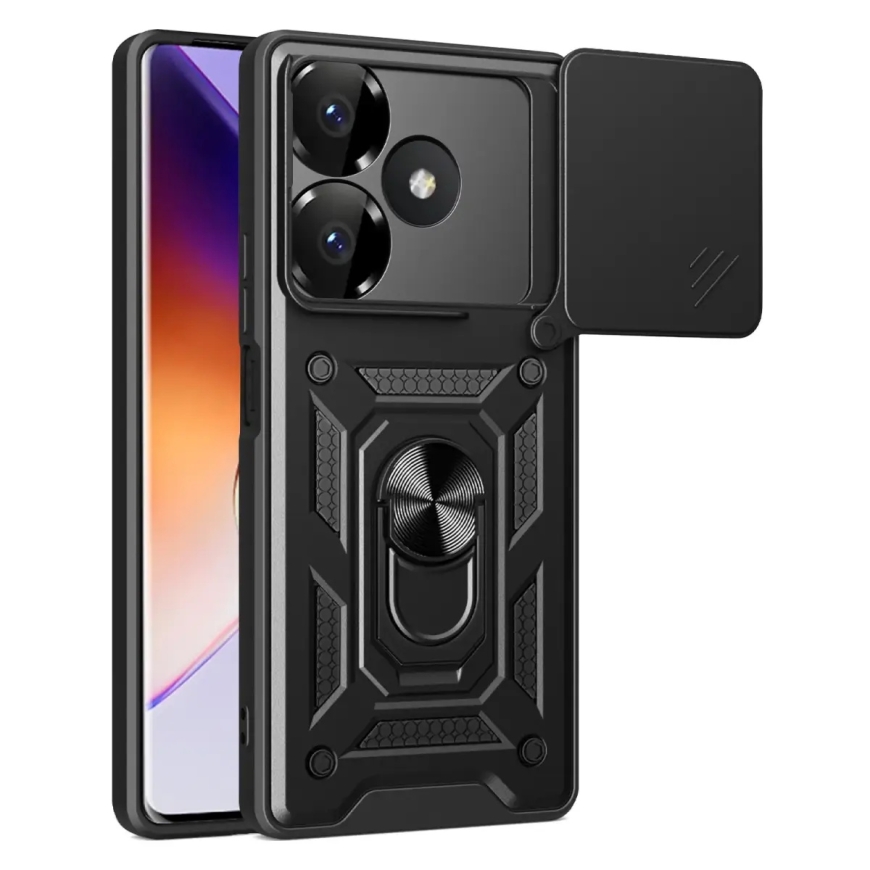 Defender Slide -kuori Xiaomi Redmi 13 4G / 13 5G musta