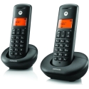 Motorola E202 belaidžių stacionarių telefonų rinkinys, 2 vnt., juodos spalvos Motorola E202 belaidžių stacionarių telefonų rinkinys, 2 vnt., juodos spalvos