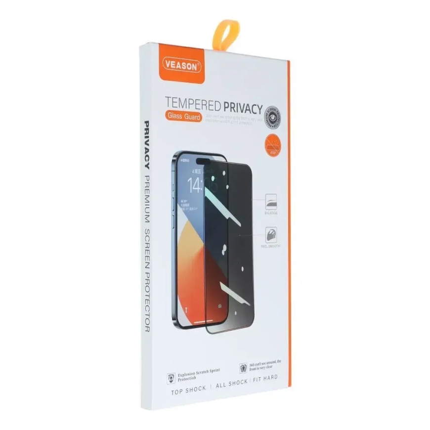 6D Pro Veason tempered glass for phone iPhone 18 Pro (privacy effect) – 3