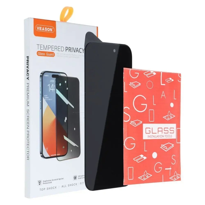 6D Pro Veason tempered glass for phone iPhone 18 Pro (privacy effect) – 4