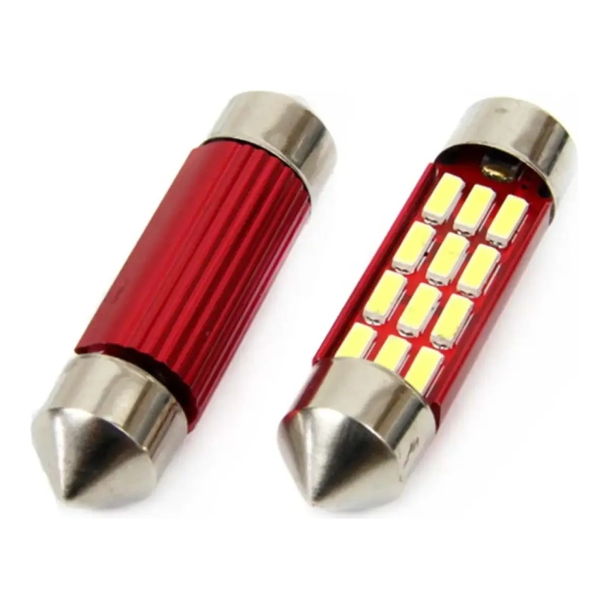 LED CANBUS 4014 12SMD Festoon C5W C10W C3W 36mm Valge 12V/24V – 2