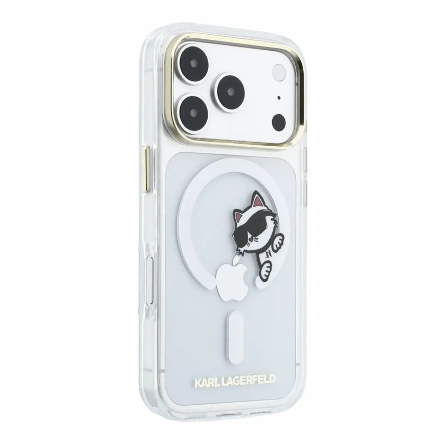 Karl Lagerfeld IML Choupette Peekaboo telefoni ümbris MagSafe toega iPhone 18 Pro läbipaistev – 3