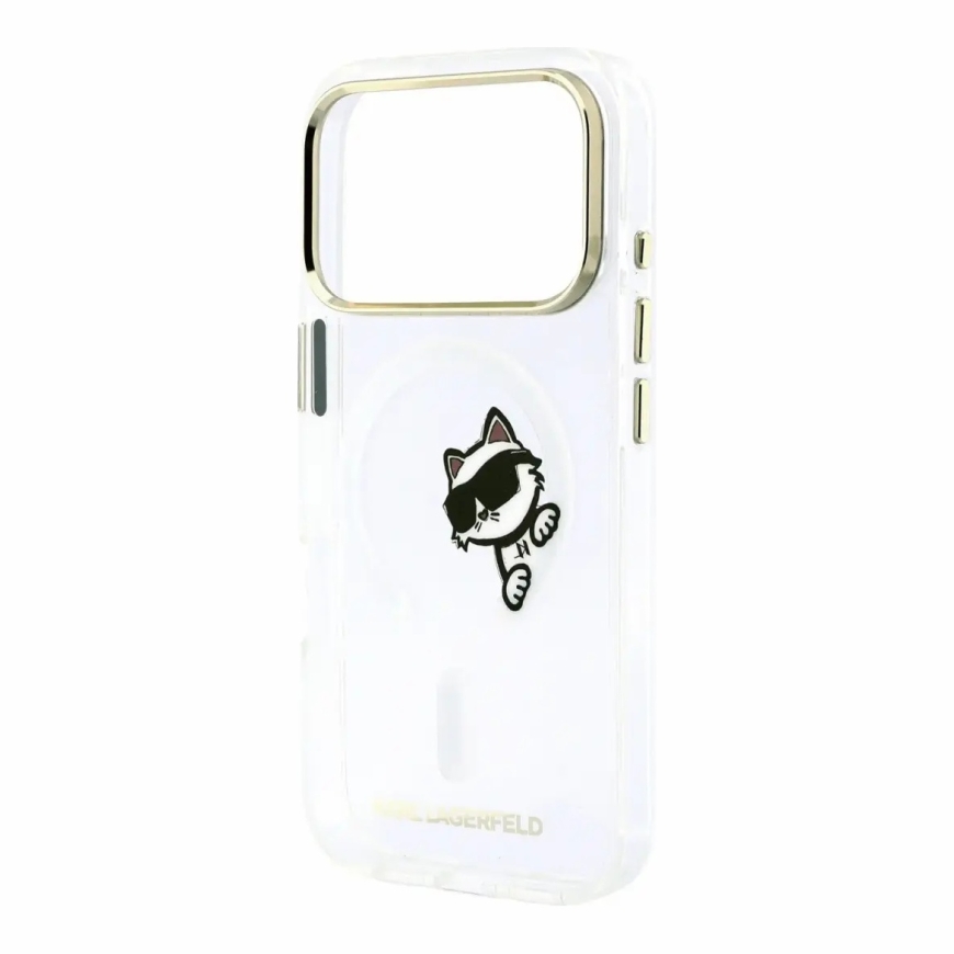 Karl Lagerfeld IML Choupette Peekaboo telefoni ümbris MagSafe toega iPhone 18 Pro läbipaistev – 4