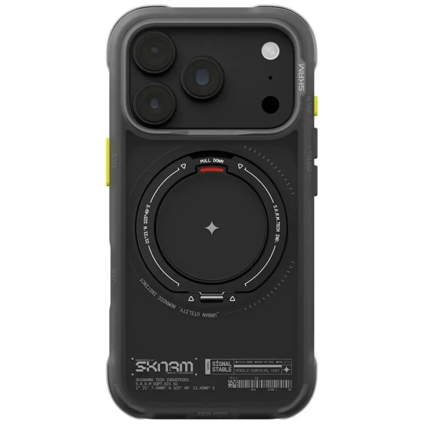 Apsauginis dėklas Skinarma Atlas MagSafe + sukamo stovą iPhone 18 Pro / 17 Pro juodas