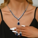Trolley Charming Jewelry Set with Zirconias (Necklace, Earrings) Trolley Charming Jewelry Set with Zirconias (Necklace, Earrings)