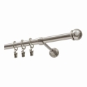 Decastyl VIENA ШТОРНАЯ РЕЙКА FI 19 MM ЭФФЕКТ НЕРЖАВЕЙКИ 320 СМ МАКС РЕЙКА С КАТУШКАМИ KOWALSKI