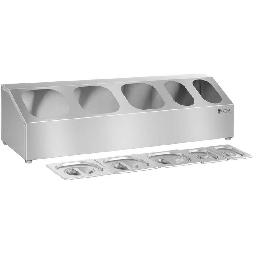 Royal Catering Näitusestand anumatele 3x GN1/6 2x GN1/9 + Kaaned Roostevaba teras – 2