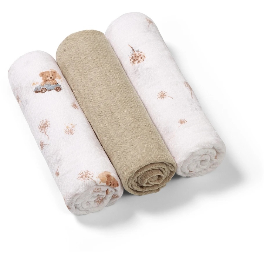 Бэби Оно BabyOno Хлопковые Подгузники 3 шт Кремовые 348/15 – 2