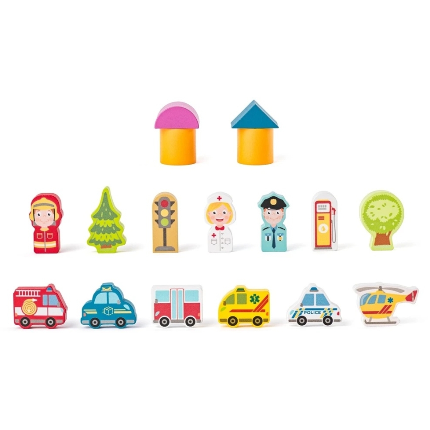 WOODYLAND Puidust linna komplekt 115 tk 92140 21409 – 3