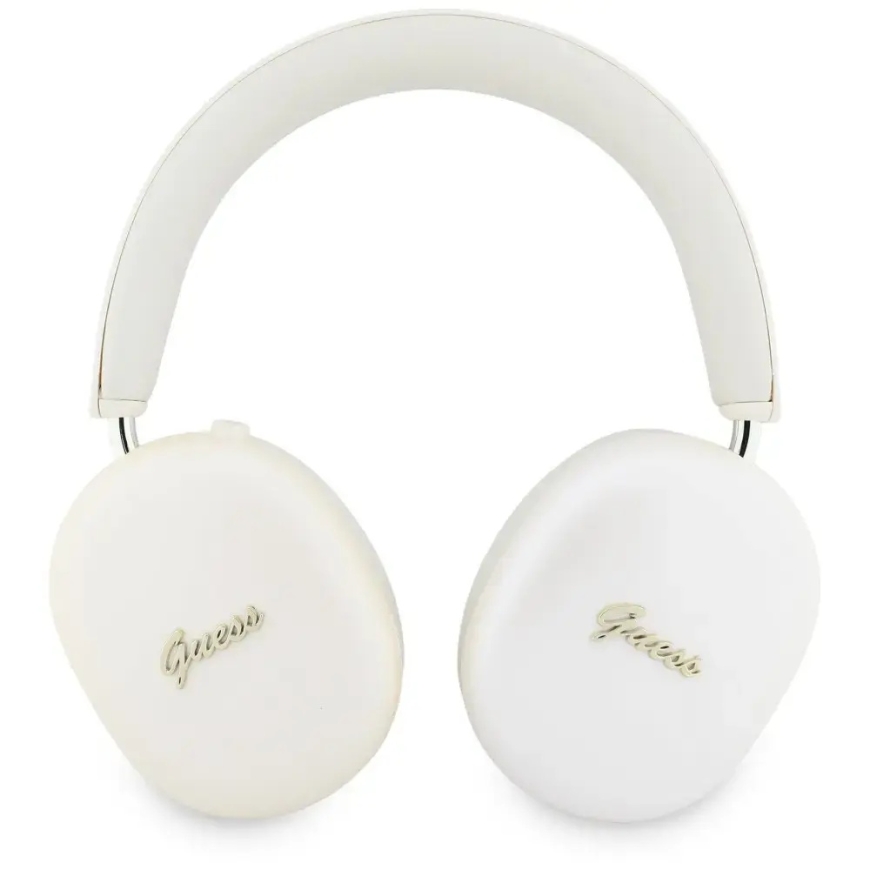 Kõrvaklapid Guess metalliefektiga, metallist logo, Bluetooth, ENC, beež – 4