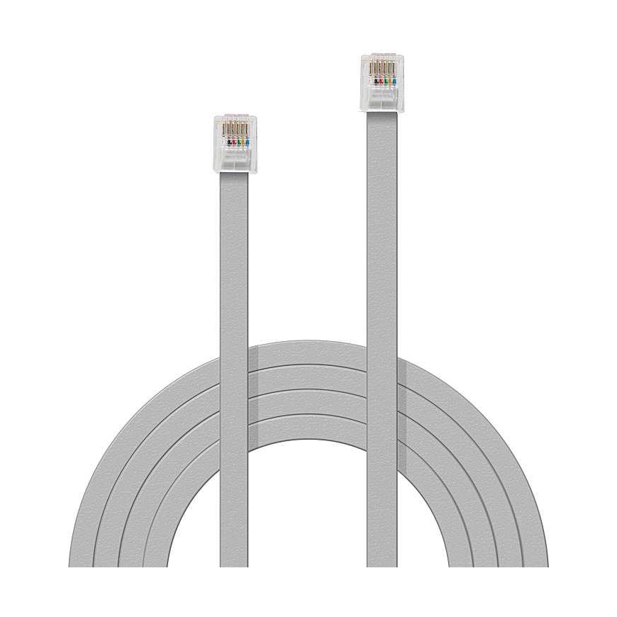 Сетевой кабель - LINDY RJ12 сетевой кабель, 6P6C, M/M, 50 м, Серый – 2