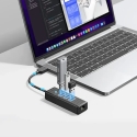 Orico PW3UR25-U3 centrmezgls USB-C uz USB 3.0 | RJ45 | melns