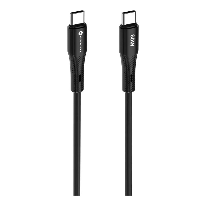 Forcell F-Energy C344 провод для передачи данных и зарядки | USB-C на USB-C | QC 4.0, PD | 60W | 1m | чёрный – 3