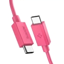 Spigen EB6010CC datu pārraides un uzlādes vads | USB-C uz USB-C | 60W | 1m | rozā Spigen EB6010CC datu pārraides un uzlādes vads | USB-C uz USB-C | 60W | 1m | rozā