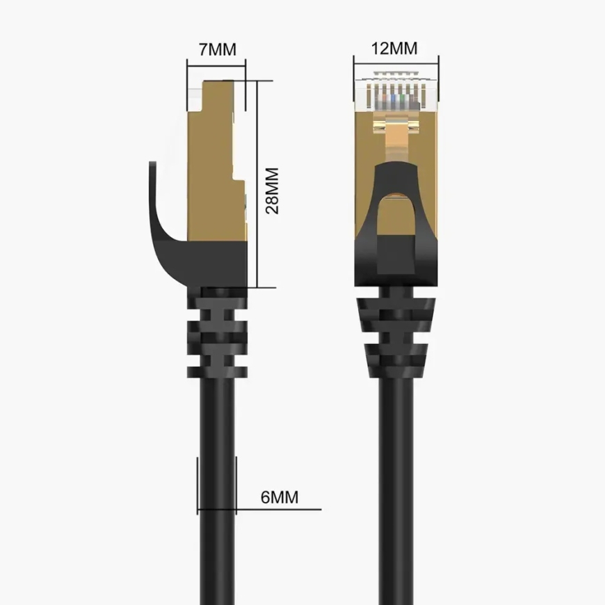 Orico PUG-C7 Ethernet LAN network cable | Cat7 | round | 10Gbps | 2m | black – 5