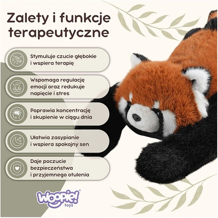 Woopie Pehmolelu Punainen Panda 1,5kg Aistillinen – 3