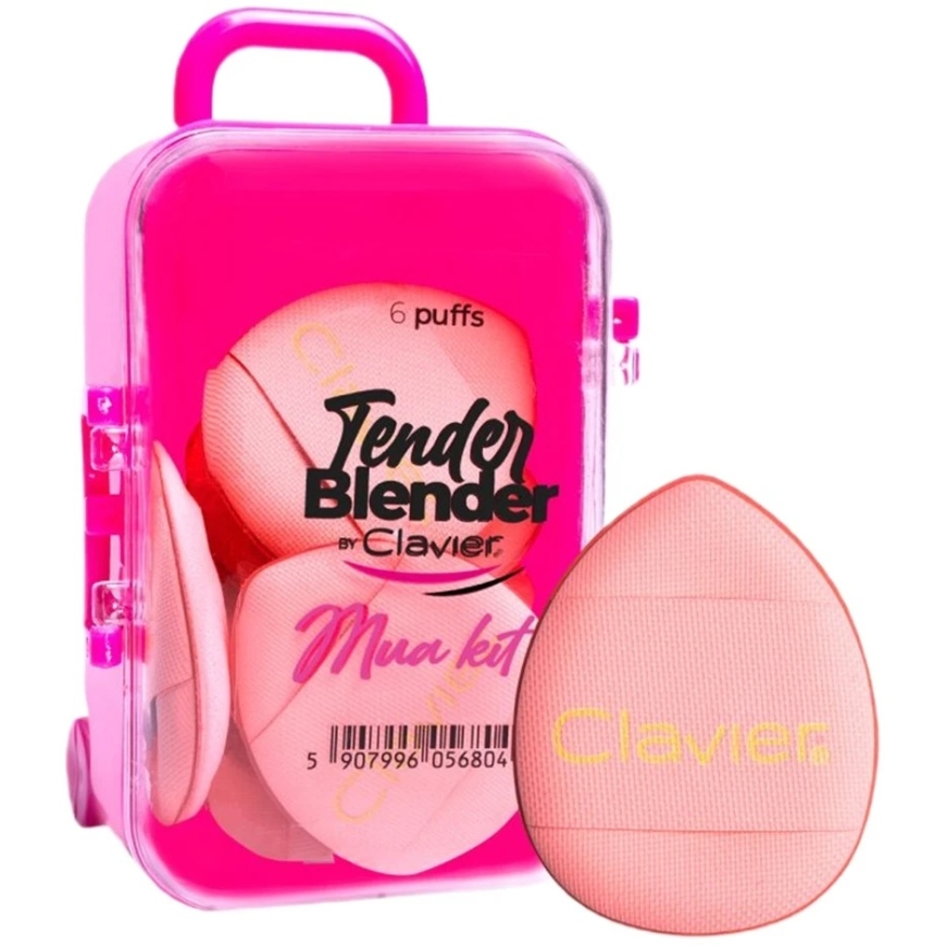 Tender Näppäimistö Mua Kit täydellinen mini-sienen setti meikkiin laatikossa Pinkki 6kpl.