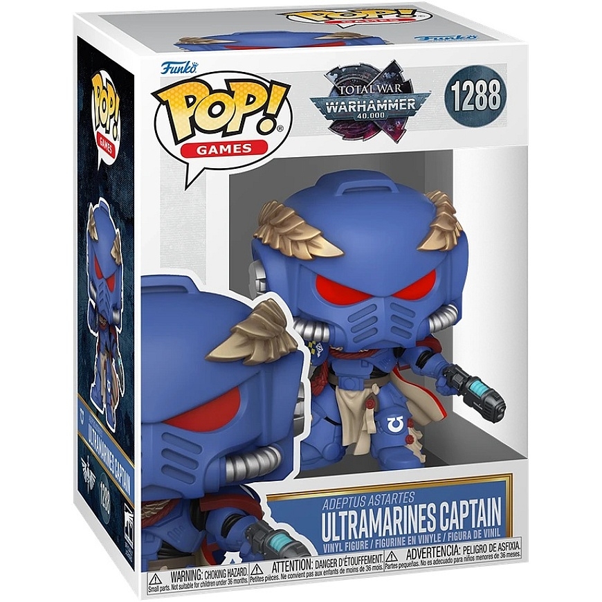 FUNKO POP! Vinüülkuju: Total War: Warhammer 40,000 - Ultramarines'i kapten, ~10,4 cm