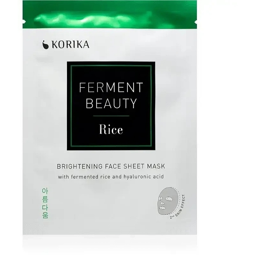 Korika "FermentBeauty Rice Brightening" sheet face mask (brightening sheet mask) 20 g – 2
