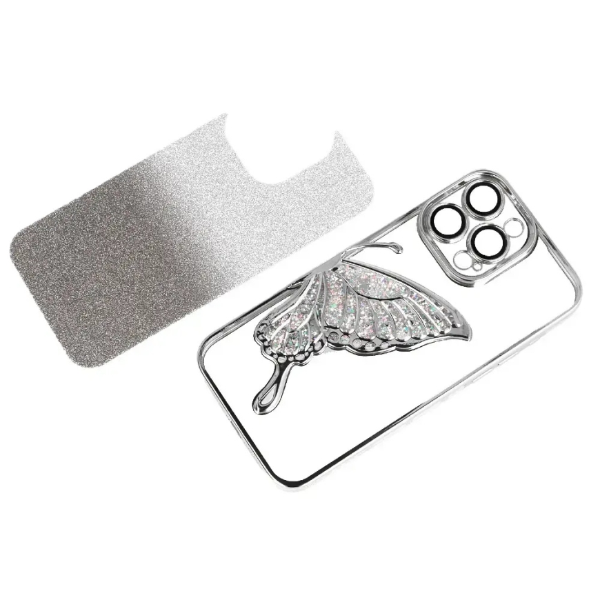 Tel Protect Butterfly Water maciņš telefonam iPhone 13 Pro sudraba krāsā – 3