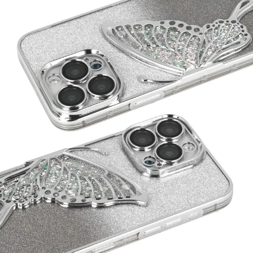 Tel Protect Butterfly Water maciņš telefonam iPhone 13 Pro sudraba krāsā – 4