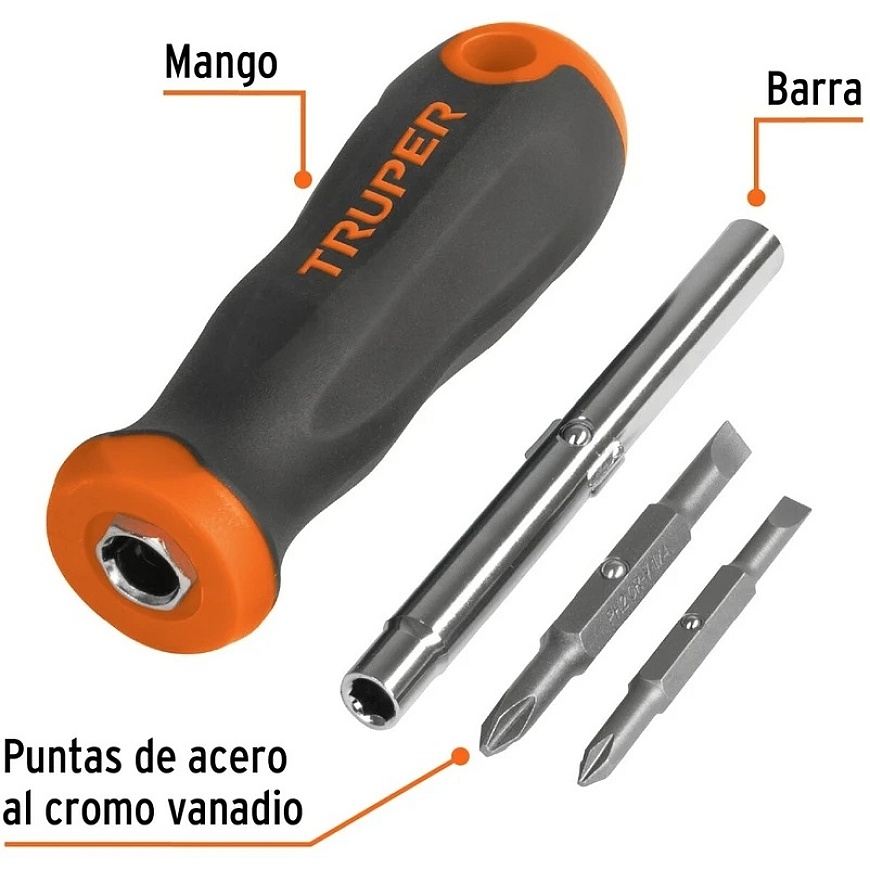 Drill Screwdriver with Interchangeable Bits, 6 Functions Truper® – 5