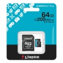 Kingston memory card 64GB microSDXC Canvas Go Plus Gen4 200MB/s A2 U3 V30 Card + Adapter Kingston memory card 64GB microSDXC Canvas Go Plus Gen4 200MB/s A2 U3 V30 Card + Adapter
