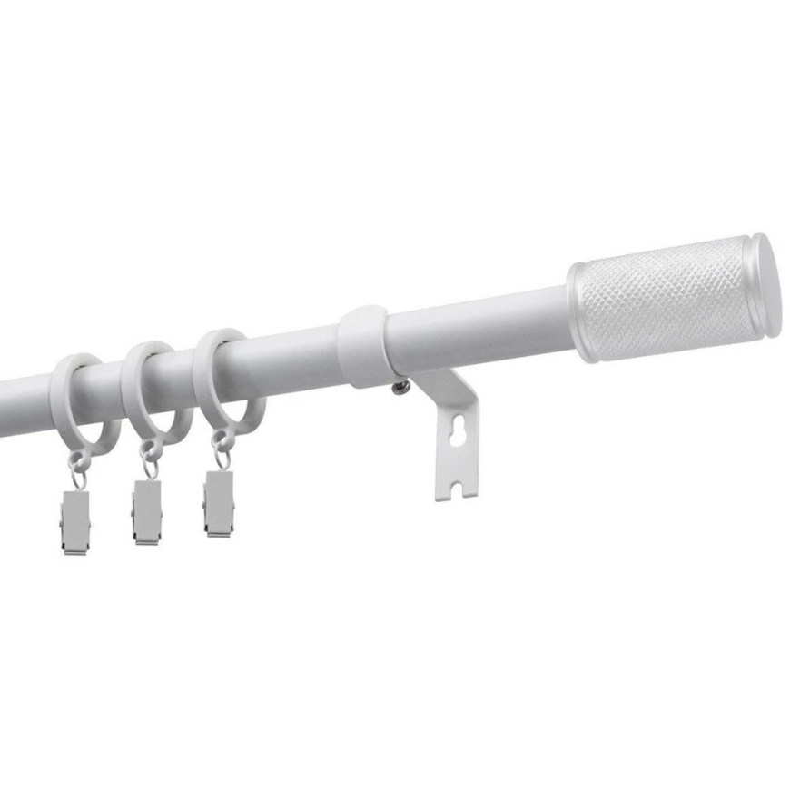 Decastyl One-Track Sliding Curtain Rod FI 19 MM WHITE 200-300 CM with Rings KOWALSKI