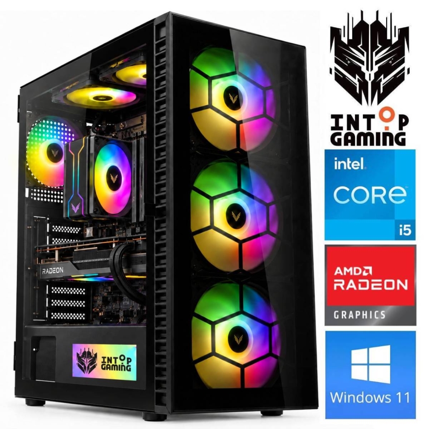 INTOP i5-12400F 32GB 500SSD M.2 NVME RX9060XT 16GB WIN11
