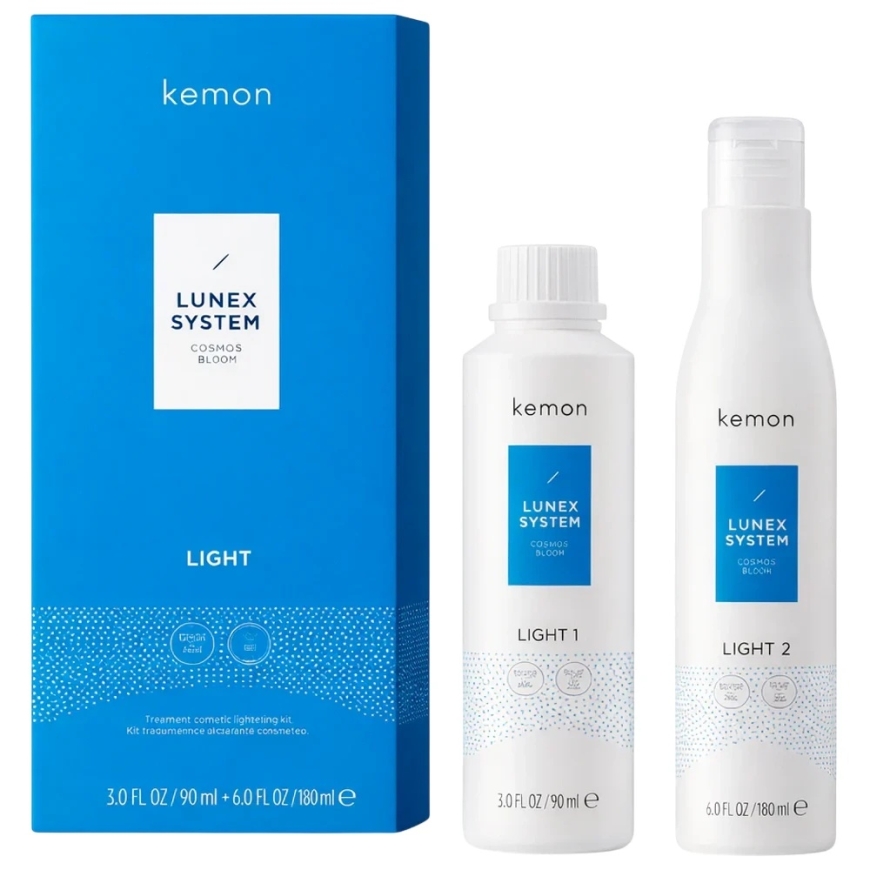 Lunex System Light Set Kemon: Светящийся крем для волос, 90 мл + Крем-активатор для волос, 180 мл