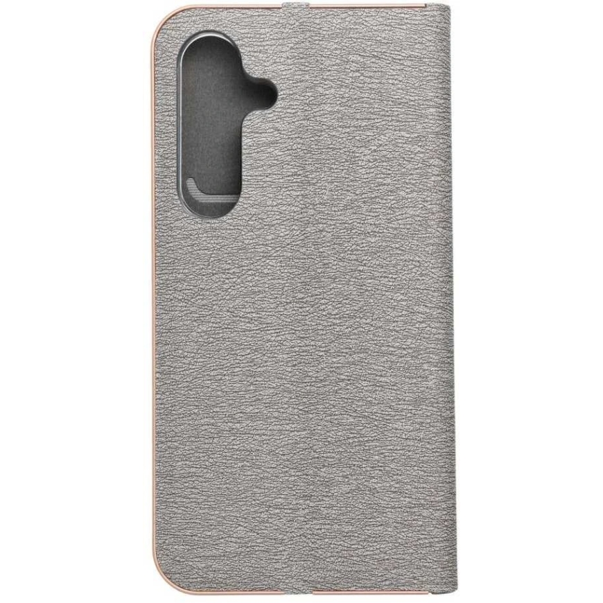 OEM LUNA Book -kotelo Gold Samsung Galaxy S25 hopeanvärinen – 2