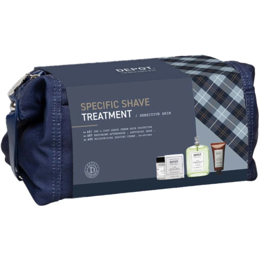 Depot komplekt Depot: 400 Shave Specifics Nr. 401, rahustav enne ja pärast habet ajamist kreem, 75 ml + 400 Shave Specifics Nr. – 2
