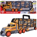 SIMBA Truck Transporter Suitcase for Small Cars Construction Vehicles 62 cm + Cars and Road Accessories