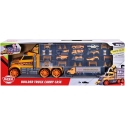 SIMBA Truck Transporter Suitcase for Small Cars Construction Vehicles 62 cm + Cars and Road Accessories