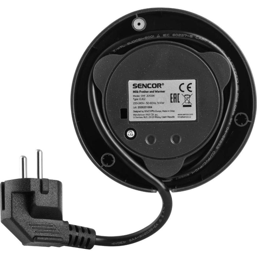 Pieno putų plaktuvas Sencor SMF 2010BK Pieno putų plaktuvas i podgrzewacz 500W SMF 2010BK – 4