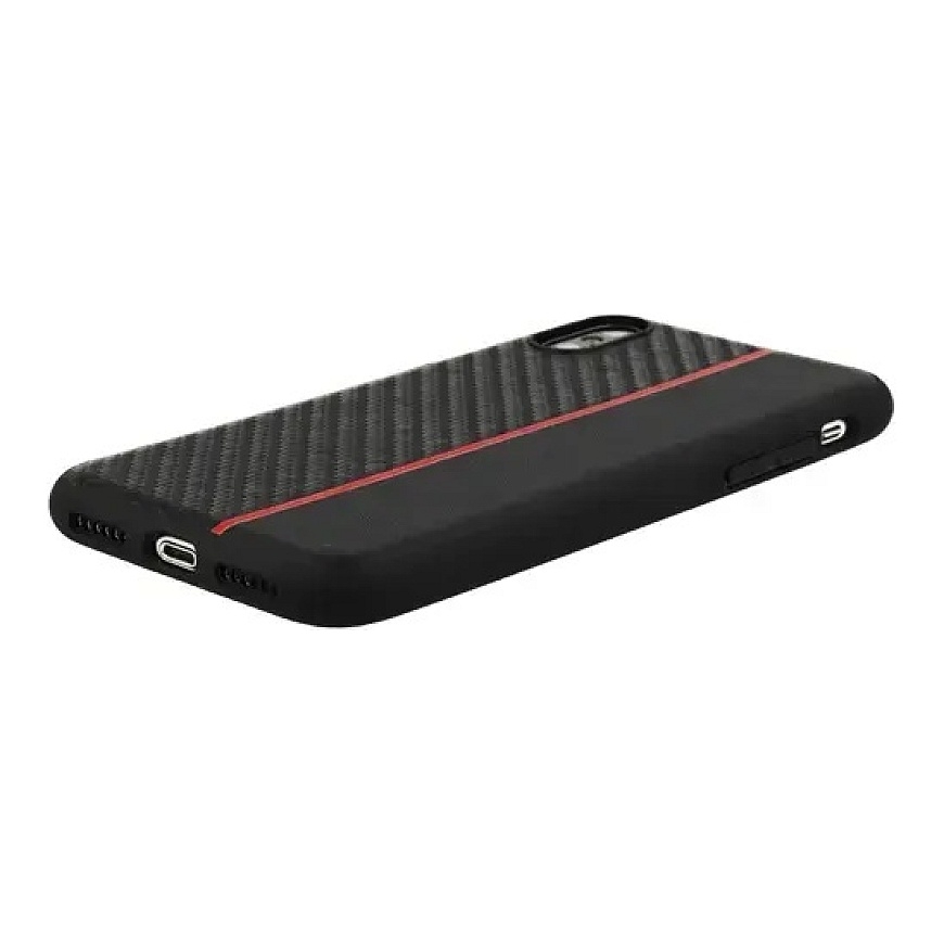 MOTO CARBON Case for Samsung Galaxy A6 Plus 2018 Black with red stripe – 4