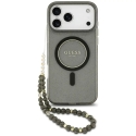 Kaitseümbris Guess IML Glitter Pearl Strap MagSafe iPhone 18 Pro Max / 17 Pro Max jaoks must Kaitseümbris Guess IML Glitter Pearl Strap MagSafe iPhone 18 Pro Max / 17 Pro Max jaoks must