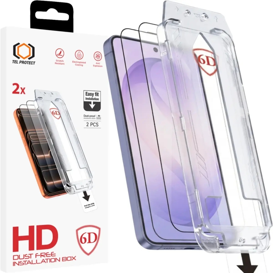 Защитное стекло Tel Protect Dust-Free Easy Fit Full Glue 6D для Samsung Galaxy S26 Ultra (S948) (совместимо со сканером отпечатк