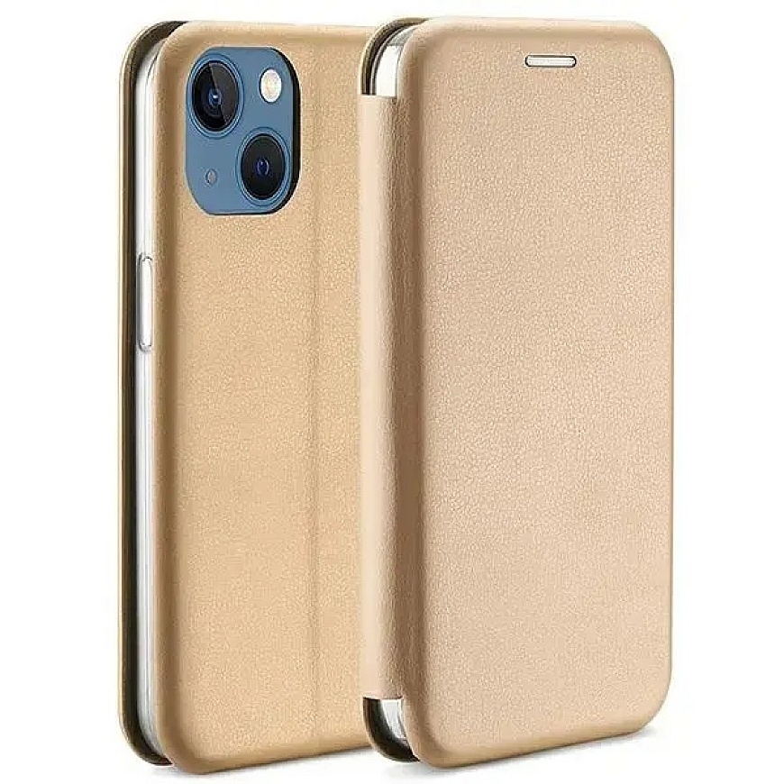 Beline Book Magnetic raamatutüüpi telefoni ümbris iPhone 15 Plus kuldne