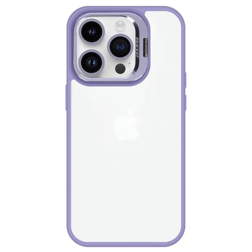 Tel Protect Kickstand phone case with stand (case + camera lens) for iPhone 14 Pro purple – 3