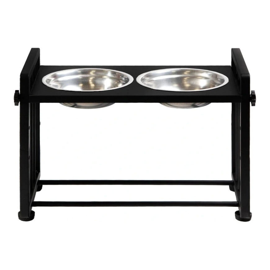 ATL DA812 Adjustable Stand for 2 Bowls for Dogs, Black – 3