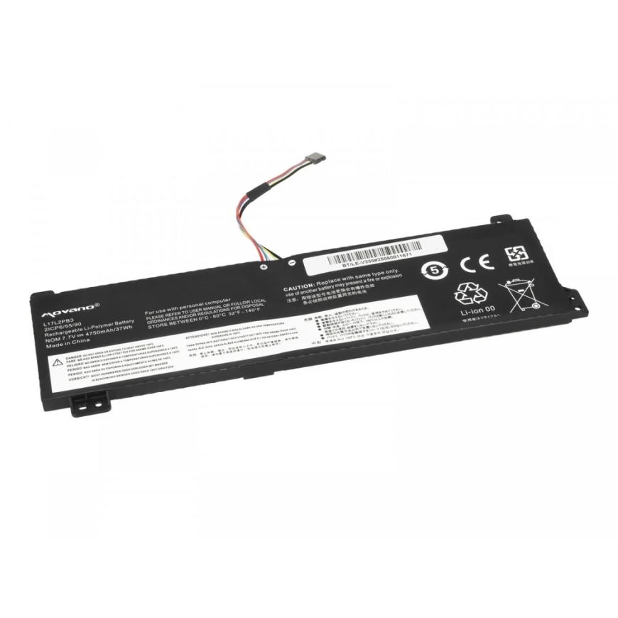 Movano Battery l17l2pb3 for Lenovo V130-15IGM V330-15IKB V530-14IKB V530-15IKB - 4750 mAh (37 Wh) – 2