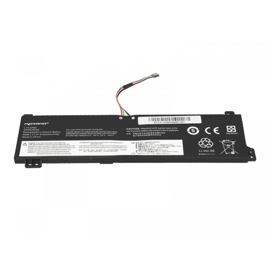 Movano Bateria l17l2pb3 do lenovo v130-15igm v330-15ikb v530-14ikb v530-15ikb - 4750 mah (37 wh) – 3